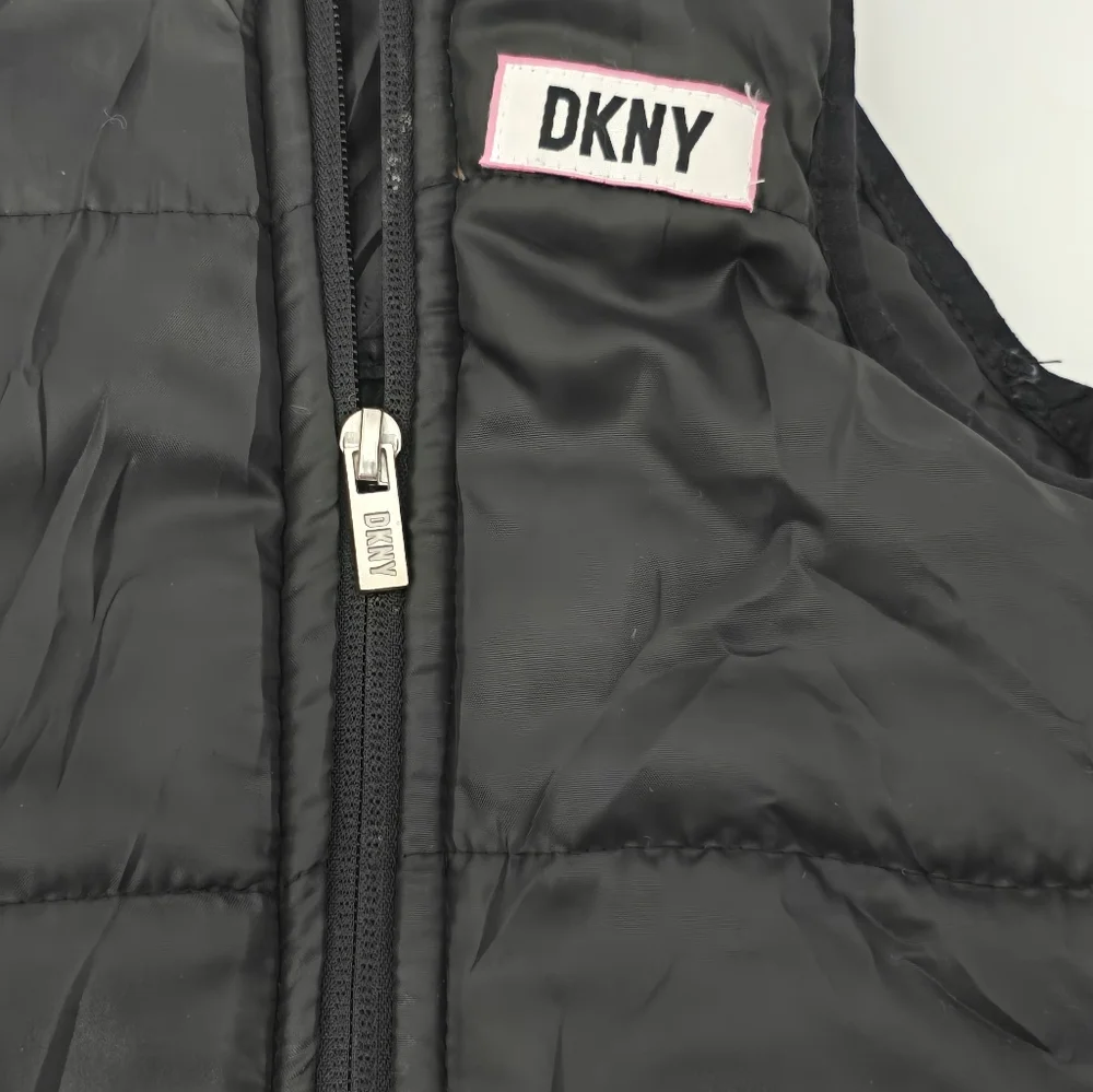 Dkny infant toddler black quilted vest sz 12 months - Picture 3 of 6